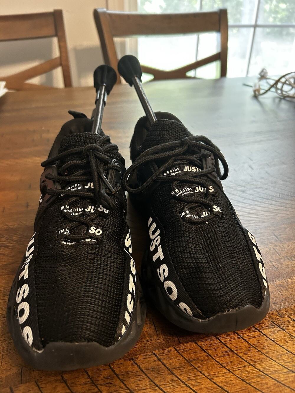 Just SO SO Size 6 Black Accent Athletic Shoes Women
